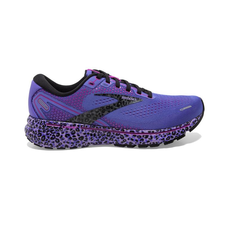 Brooks Ghost 14 Cushioned Women's Road Running Shoes - Cactus/Purple/Black (58693-BMKA)